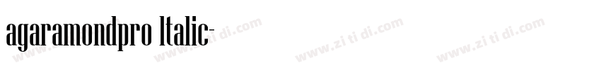 agaramondpro ltalic字体转换